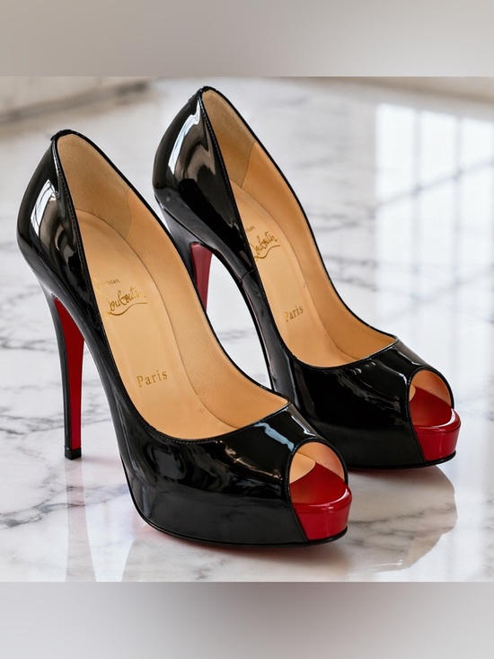 Christian Louboutin Shoes - Christian Louboutin Vendome 120 Patent Leather Pumps EU 39.5 Black Red Sole